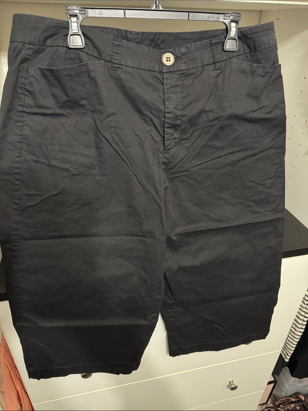 Kim Rogers Black Flat-Front Men's Shorts
